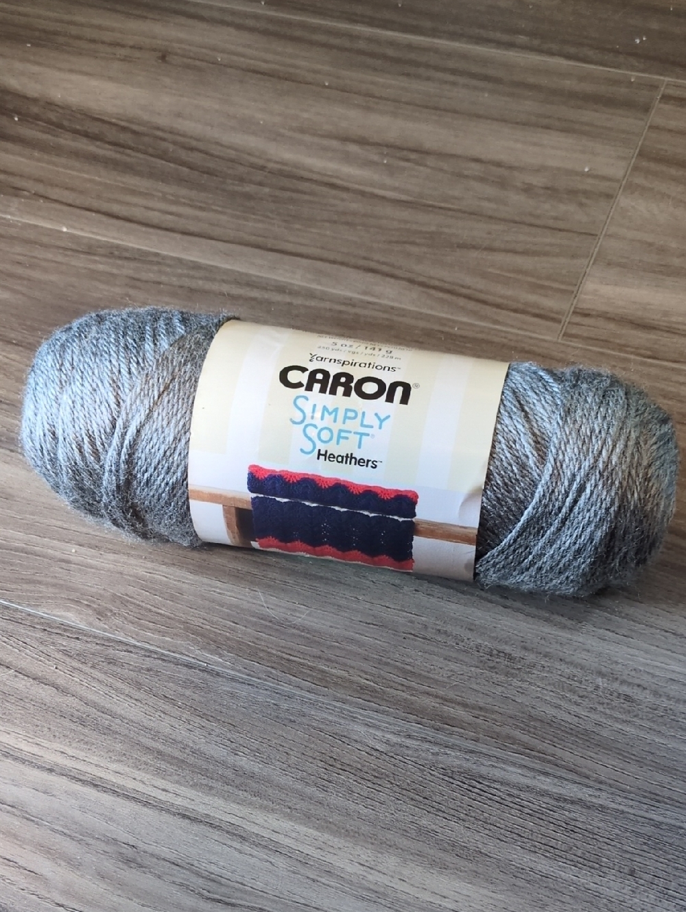 Caron Simply Soft Heathers Gray Yarn - Soft Acrylic Blend